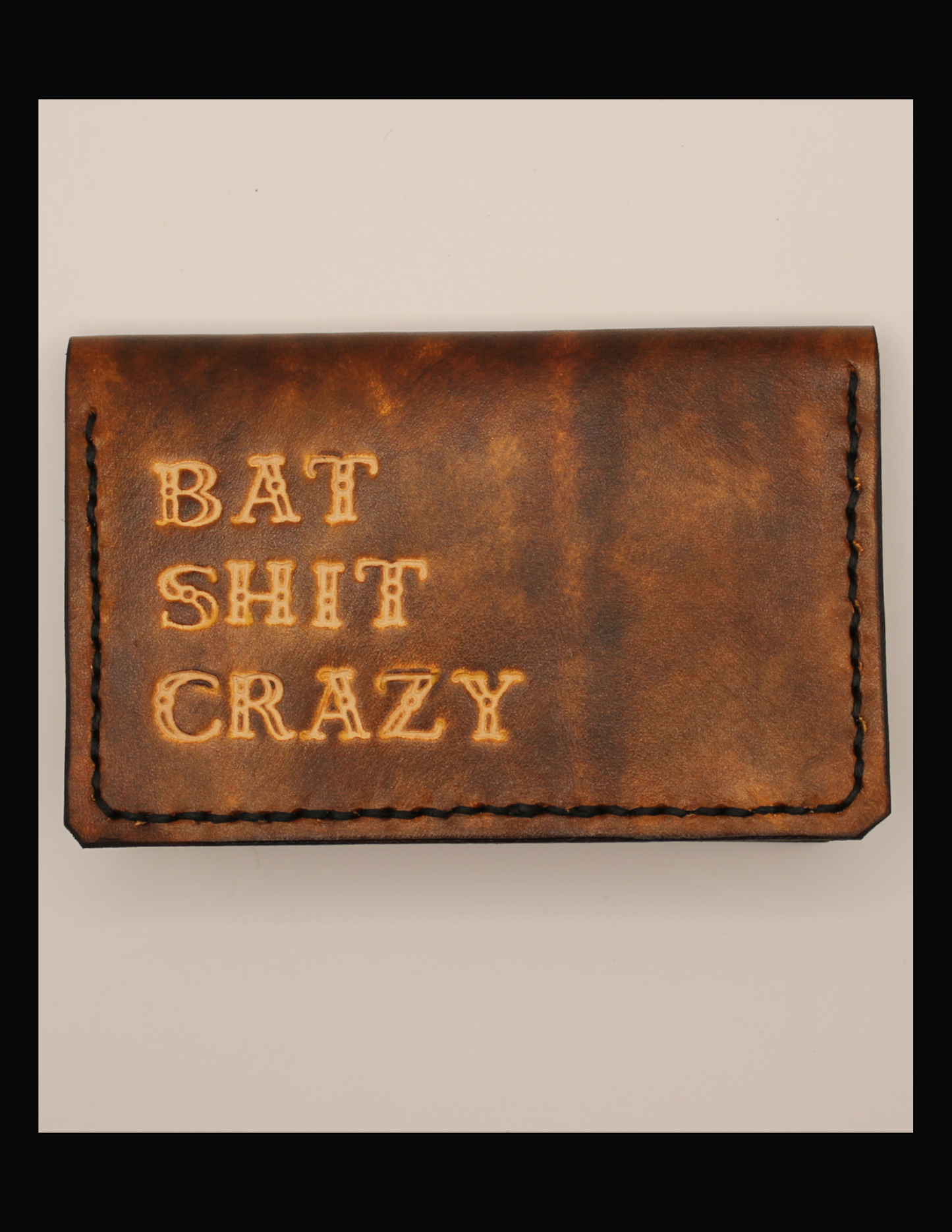 No. 7 Folding Card Wallet, Bat Shit Crazy